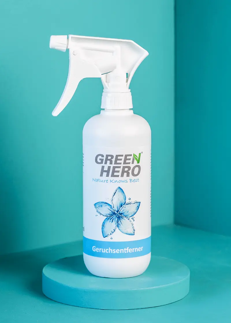 GreenHero Geruchsentferner Spray für Textilien, Schuhe etc. gegen Gerüche, neutralisiert Gerüche
