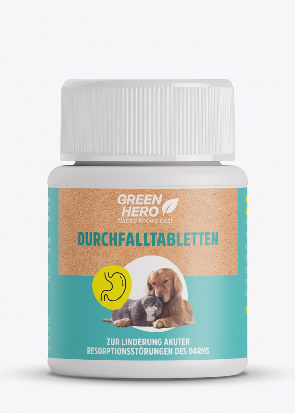 Durchfalltabletten für Hunde und Katzen | 60 Tabletten