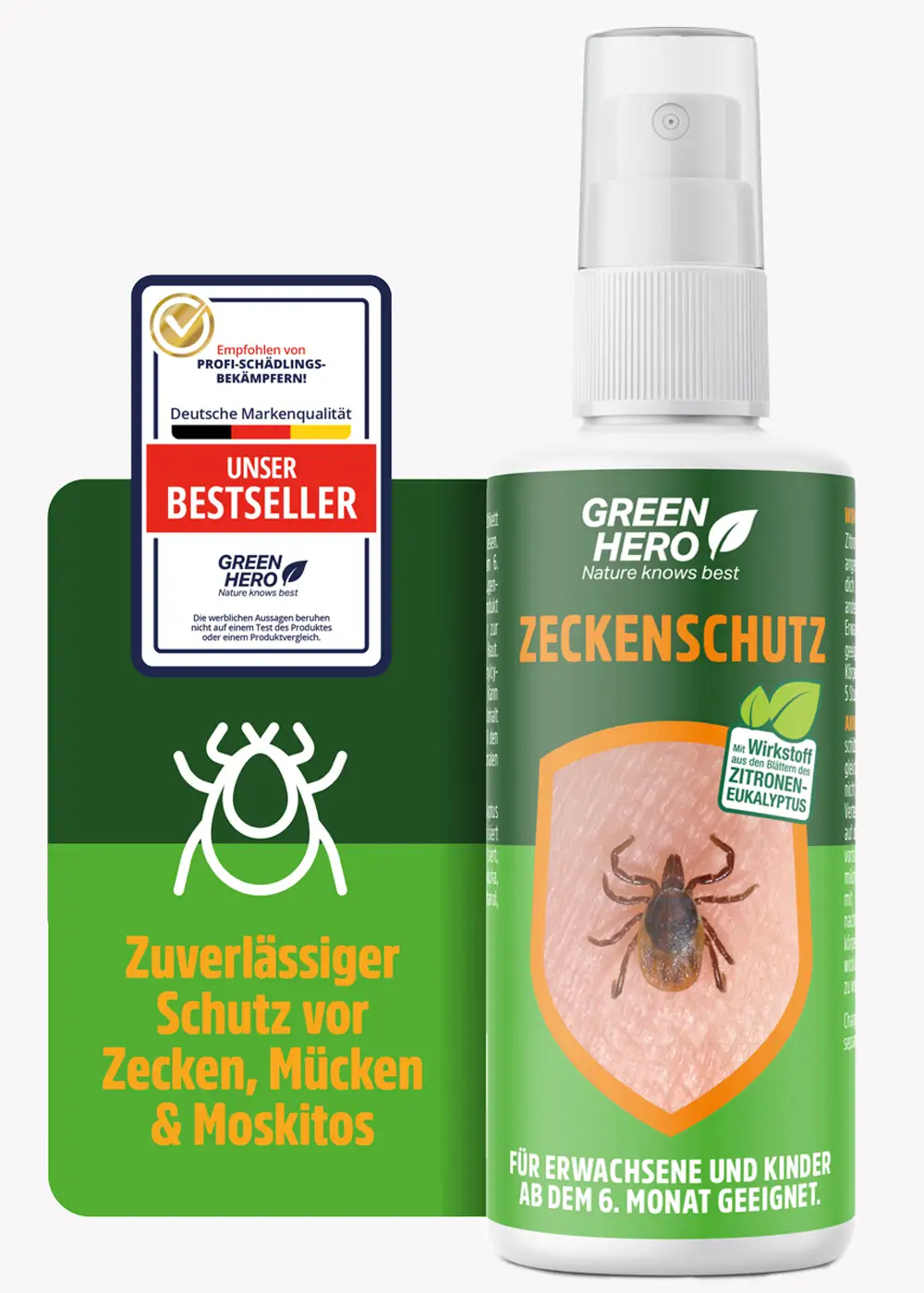 Zeckenspray zur Anwendung auf der Haut