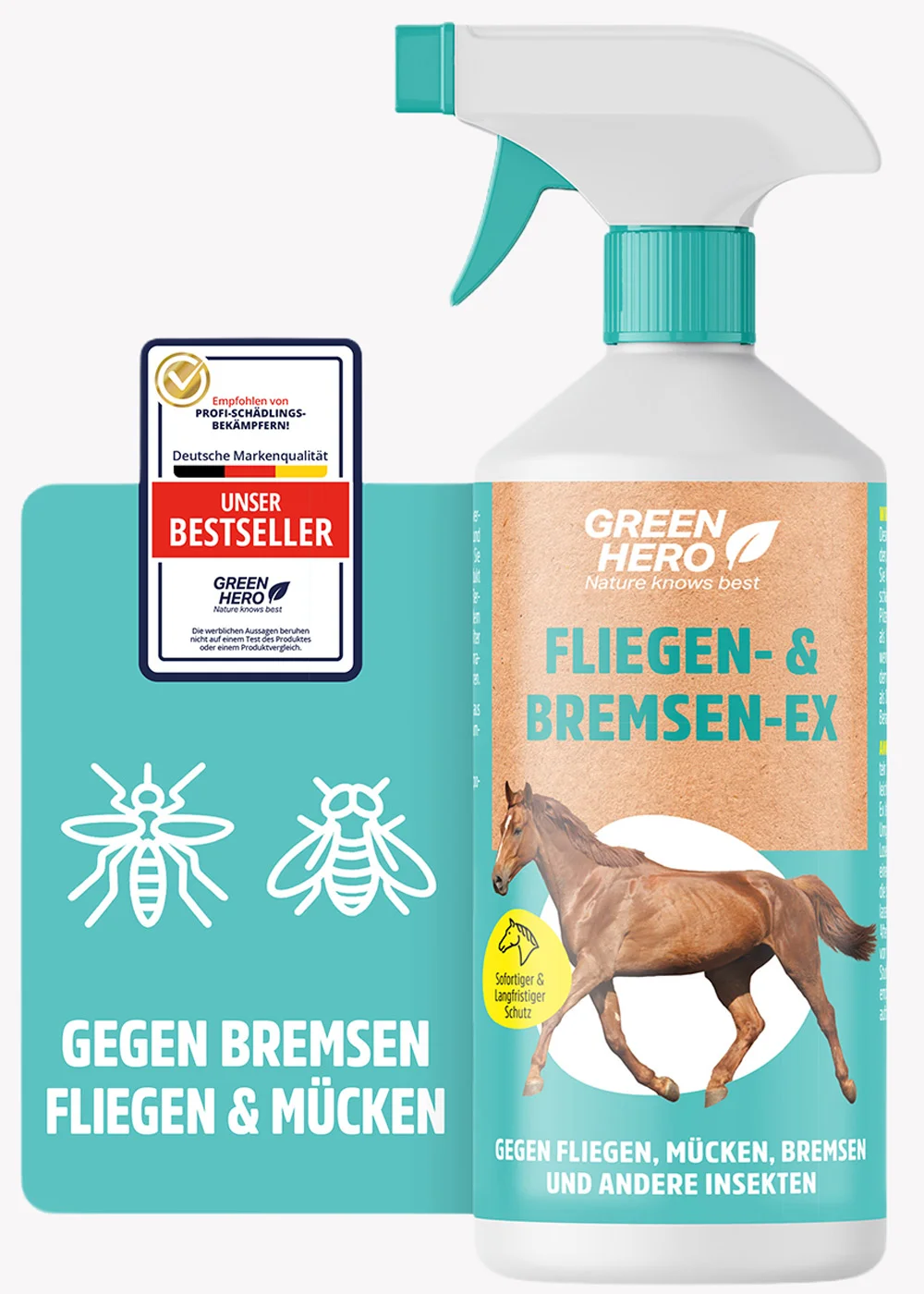 Bremsen-Ex schützt das Pferd vor Insekten Bremsen-Ex schützt das Pferd vor Insekten
