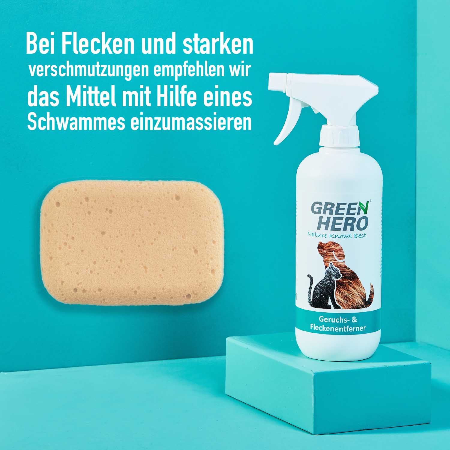 05_Green-Hero_Geruchs-und-Fleckenentferner_Anwendungsbild_Schwamm