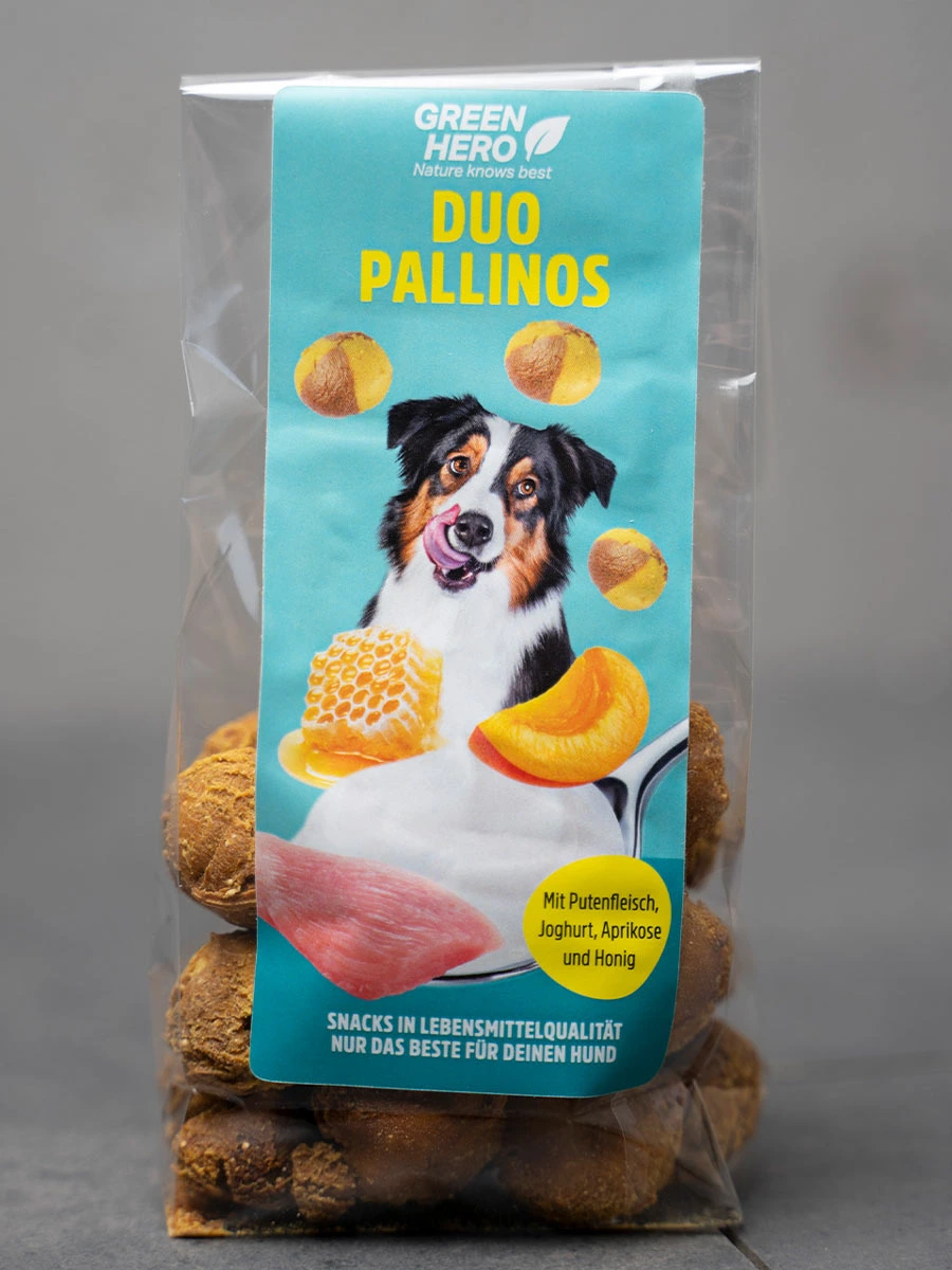 Green Hero Duo Pallinos Joghurt – natürlicher Hunde Leckerli