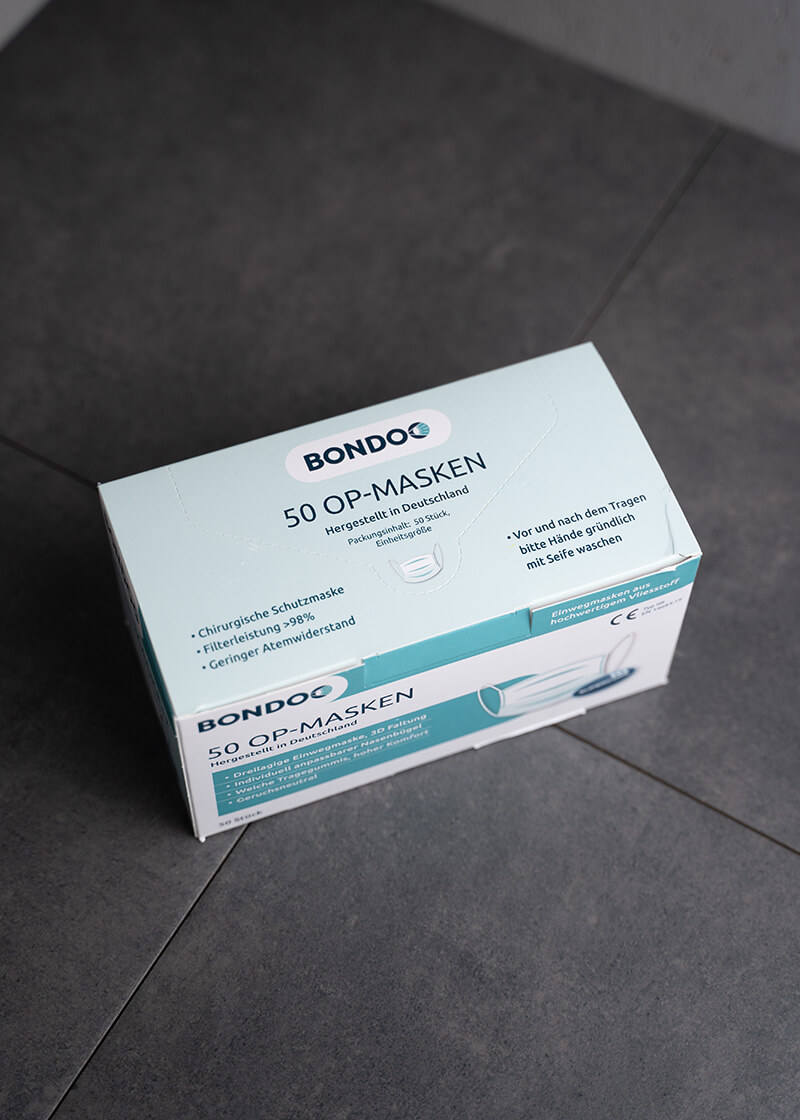 Bondoo medizinische Mund- und Nasenmaske – 50er Pack